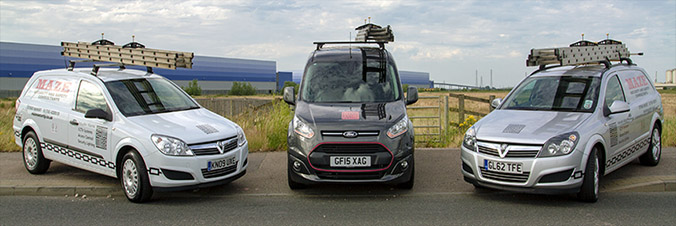 Maze Security response and maintenance team vehicles